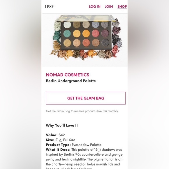 Nomad Cosmetics Berlin Underground Intense Eyeshadow Palette IPSY Exclusive - Picture 4 of 5